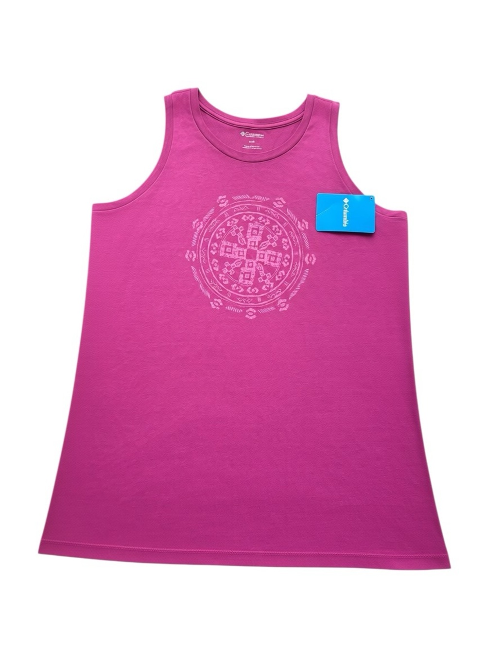 NWT Columbia Women’s Large Pink Graphic Tank Top Sleeveless Tee